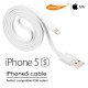 Yellowknife® Lightning to USB Cable [Apple MFi Certified], Flat / White 3.3FT
